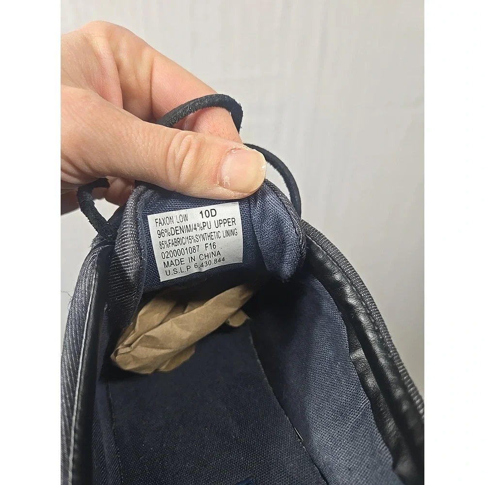 Polo Ralph Lauren Faxon Low Sneakers MENS 10D Denim Canvas Low Top‎ Boat Shoes